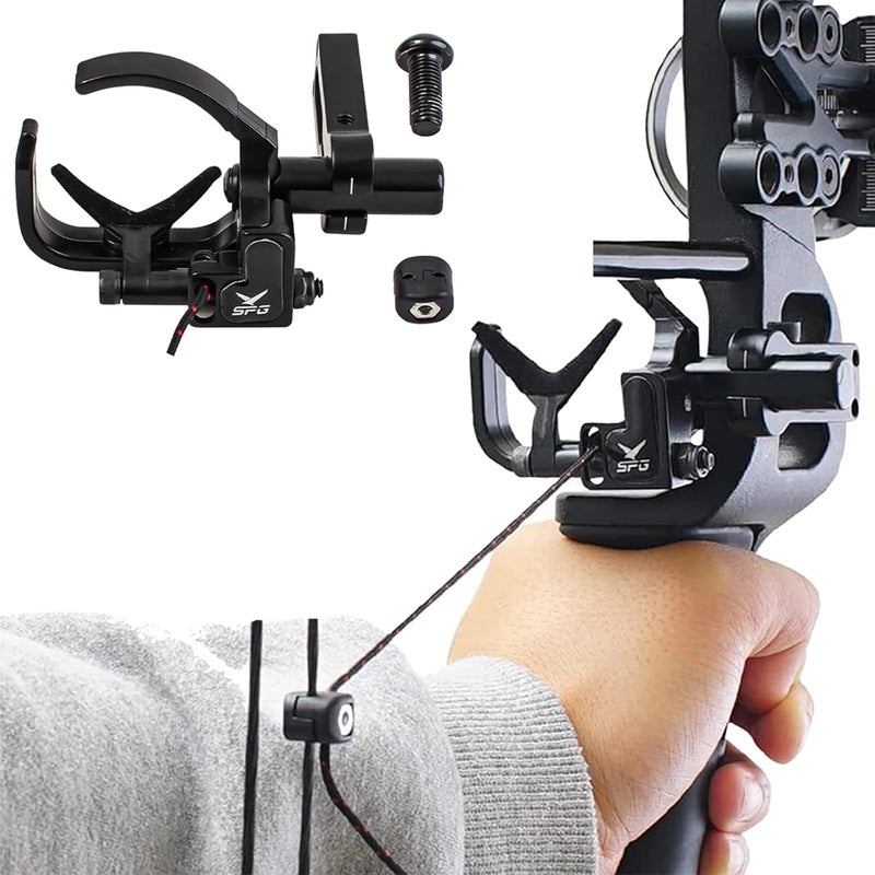 SOPOGER Drop Away Arrow Rest - Upgrade Archery Rest for Compound Bow Metal Adjustment Black Recurve Fall Away Arrow Rest Right Hand Hunting Target Shooting (Upgrade Rest) - Image 1